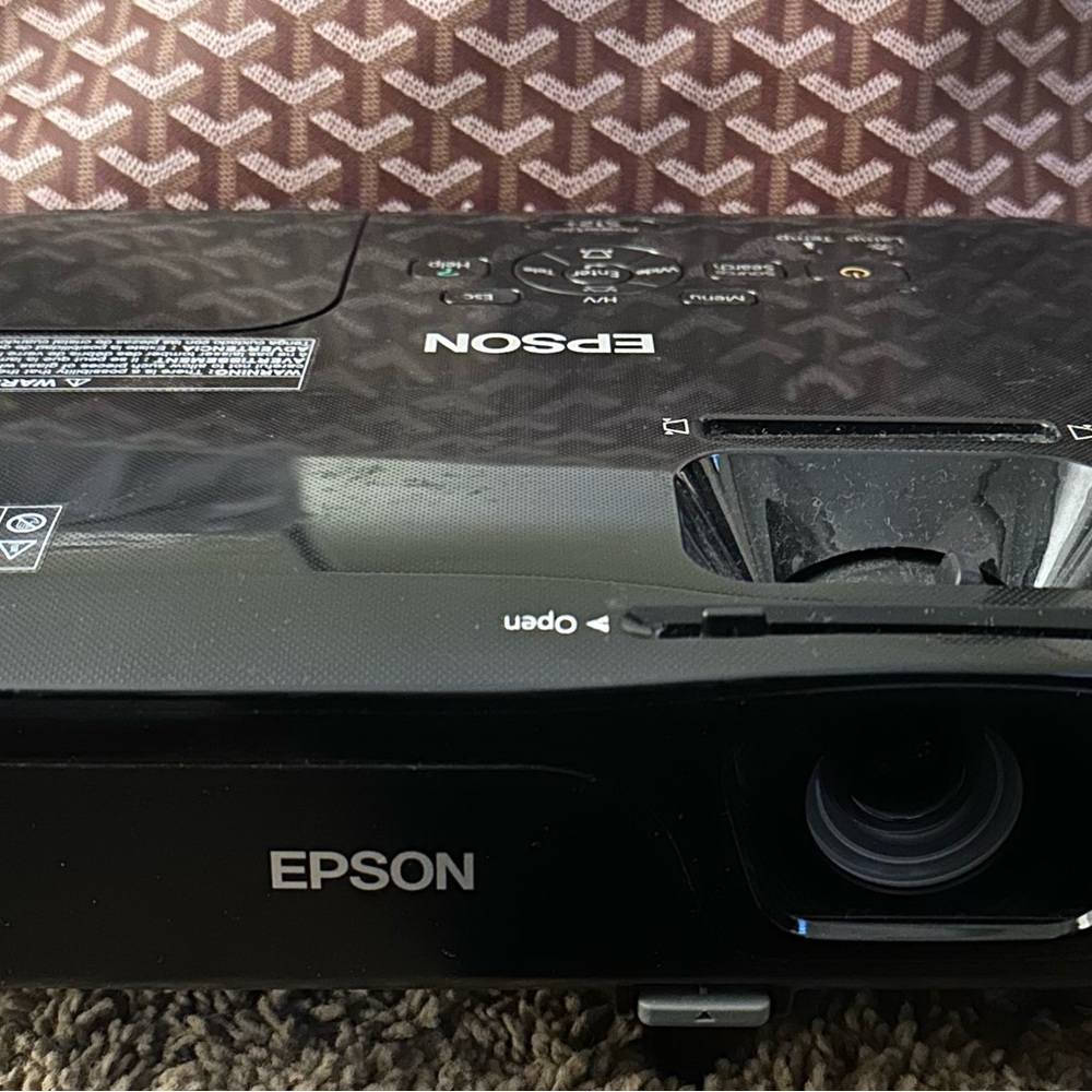Epson PowerLite S12+ Projector w/ Remote, Carrying Case & HDMI Adapter